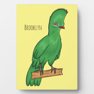 Guinea Turaco Vogel Cartoon Illustration Fotoplatte