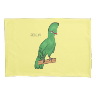 Guinea Turaco Vogel Cartoon Illustration Kissenbezug