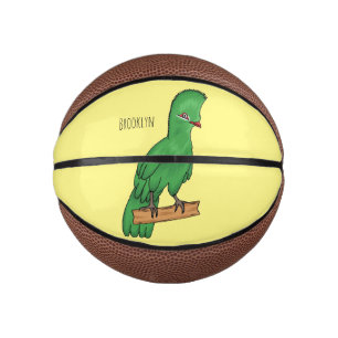 Guinea Turaco Vogel Cartoon Illustration Mini Basketball