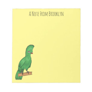 Guinea Turaco Vogel Cartoon Illustration Notizblock