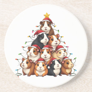 Guinea Weihnachtsbaum Frohe Weihnachten Weihnachte Getränkeuntersetzer