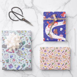 Guinea Weihnachtsgeschmack Set 3 Geschenkpapier Set