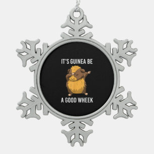 Guinea zu trinken ist eine gute Guinea Schneeflocken Zinn-Ornament