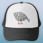 Guineafowl Bird Truckerkappe<br><div class="desc">Eine lustige Guinea, die herumpickt. Originelle Kunst von Nic Squirrell.</div>