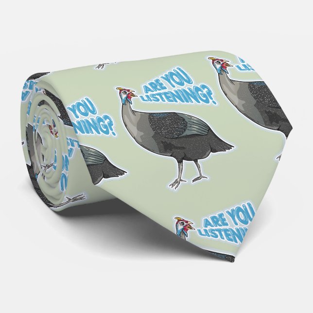 Guineafowl Funny lauud vogel Cartoon Krawatte (Gerollt)