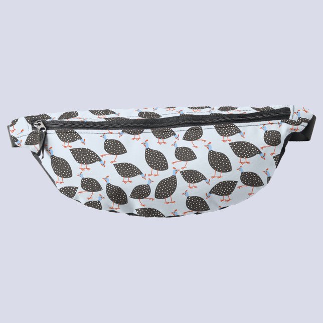 Guinée Fowl Fun (Fun Guinea Fowl pattern fanny pack bag for bird lovers)