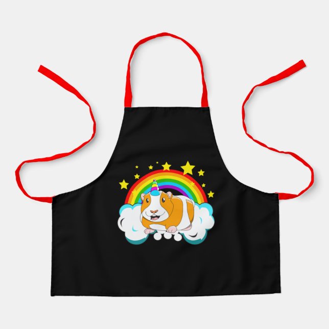 Guinicorn Guinea Pig Unicorn Regenbogen Schürze (Vorderseite)