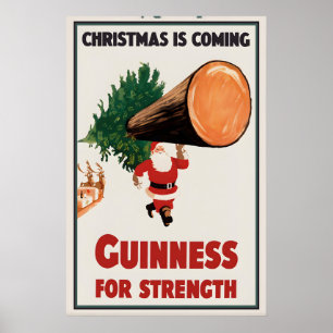 Guinness Santa Weihnachtsplakat Druck Irische Stou Poster