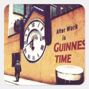 Guinness-Zeit Quadratischer Aufkleber