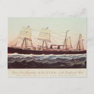Guion Line Dampfschiff Arizona Postkarte