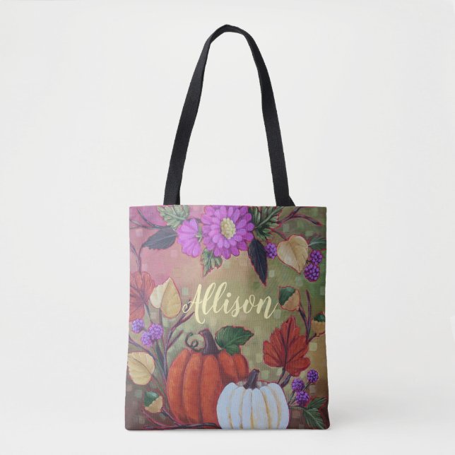 "Guirlande d'automne avec le sac fourre-tout fait (Devant)