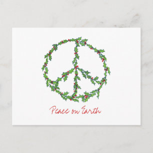 Guirlande de paix de Noël, paix sur la carte