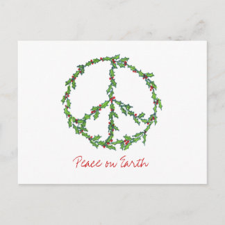 Guirlande de paix de Noël, paix sur la carte