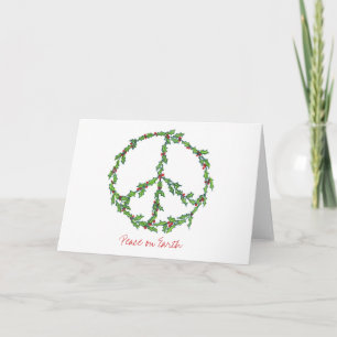 Guirlande de paix de Noël, paix sur la carte de la