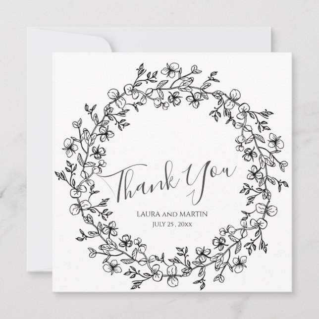 Guirlande d'Eucalyptus et invitation élégante phot (Devant)