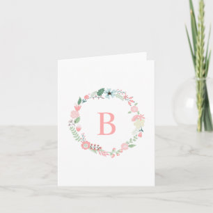 Guirlande florale décorée d'un monogramme élégante
