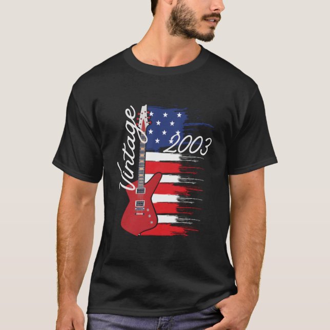 Guitar American Guitars Seit 2003 T-Shirt (Vorderseite)