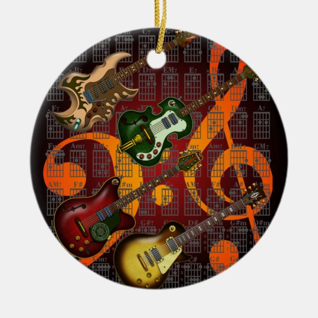 Guitar and Chord 07 Keramikornament (Vorne)