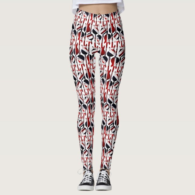 Guitar Art - Union Jack British England UK Flag Leggings (Vorderseite)