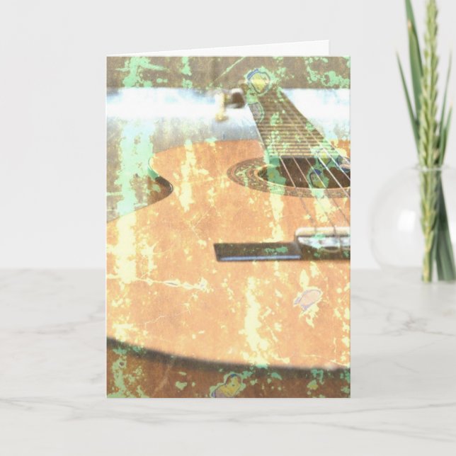 Guitar Birthday Card Karte (Vorderseite)