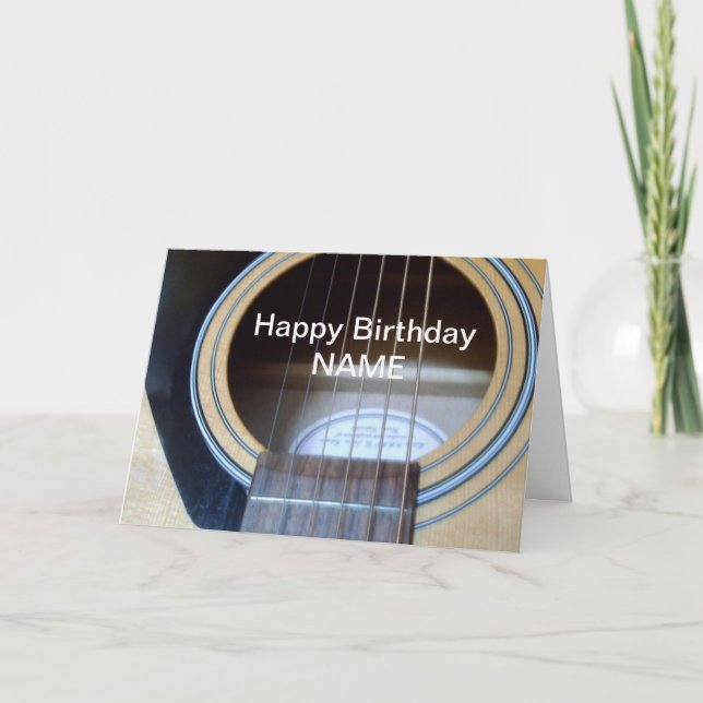 Guitar Birthday Karte personalisieren für jeden. (Vorderseite)