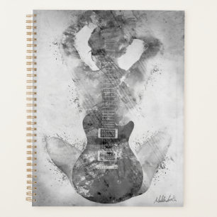 Guitar Black and White Planners Planer