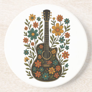 Guitar & Bloom Designs Getränkeuntersetzer