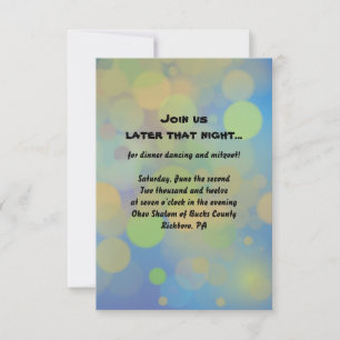 Guitar Boy Bar Mitzvah Empfang Party Card Einladung