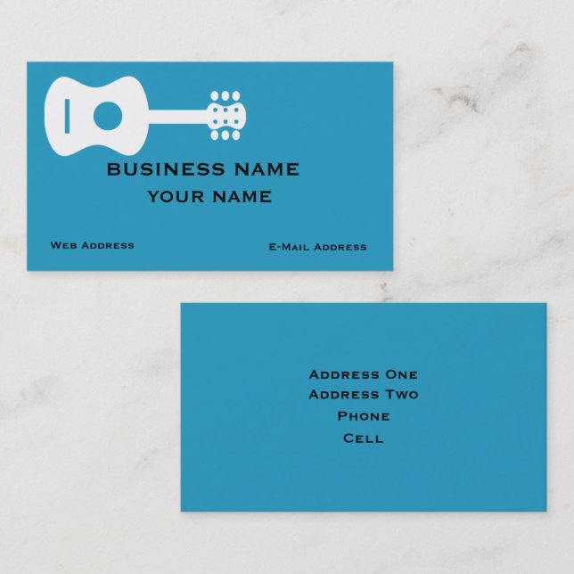 Guitar Business Card Visitenkarte (Vorne/Hinten)
