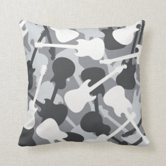 Guitar Camouflage (Grau) Kissen
