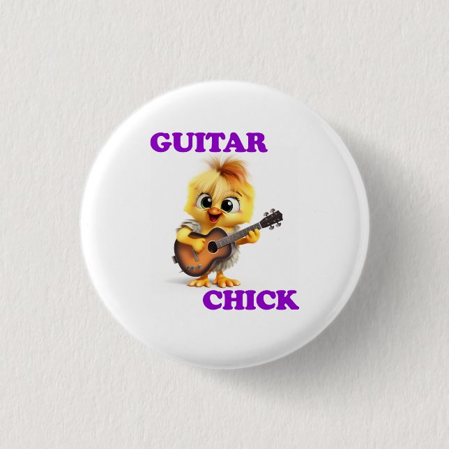 Guitar Chick Button (Vorderseite)