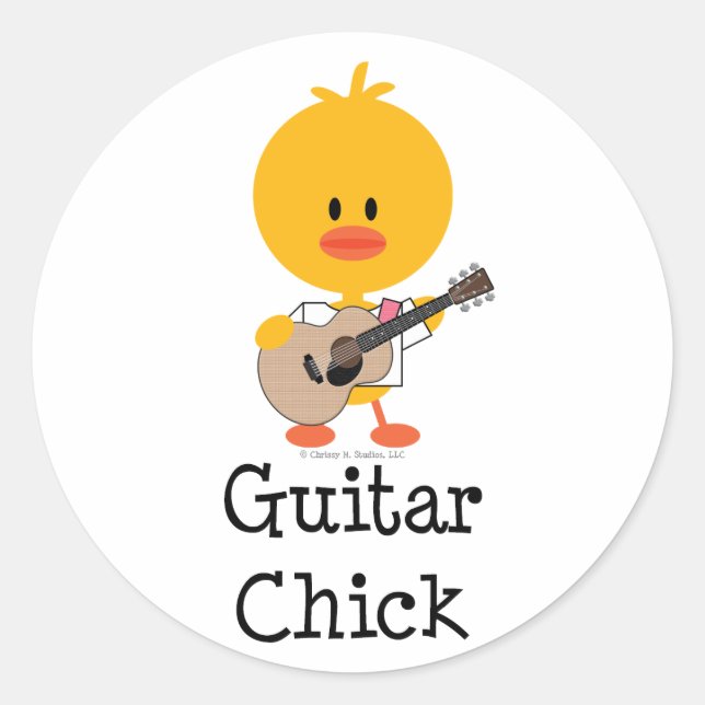 Guitar Chick Stickers (Vorderseite)