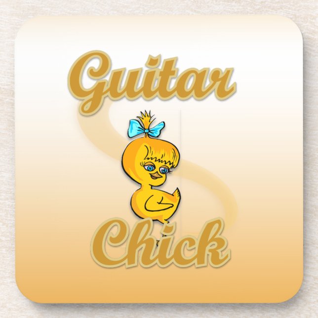 Guitar Chick Untersetzer (Vorderseite)
