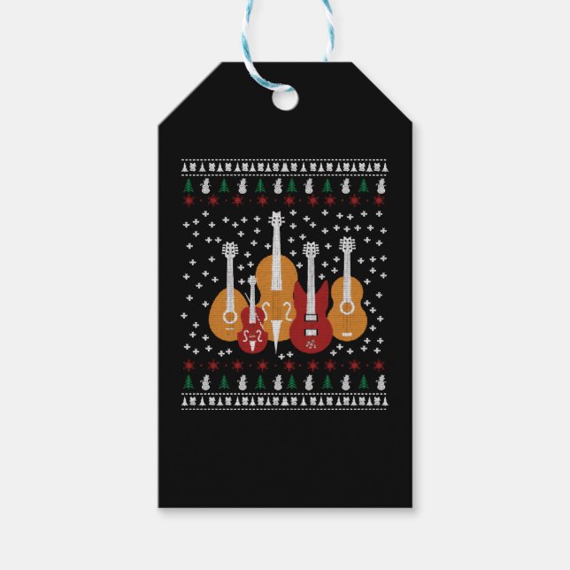 Guitar Christmas Geschenkanhänger (Vorderseite)