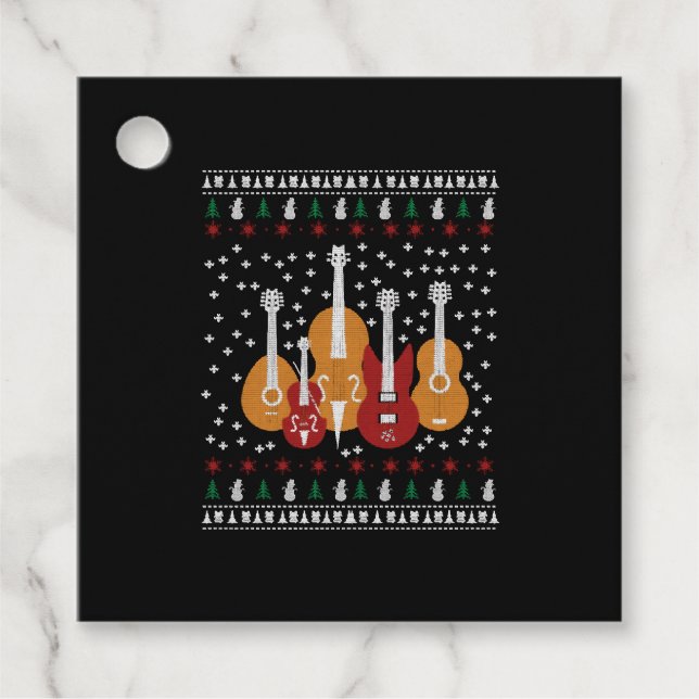 Guitar Christmas Geschenkanhänger (Vorderseite)