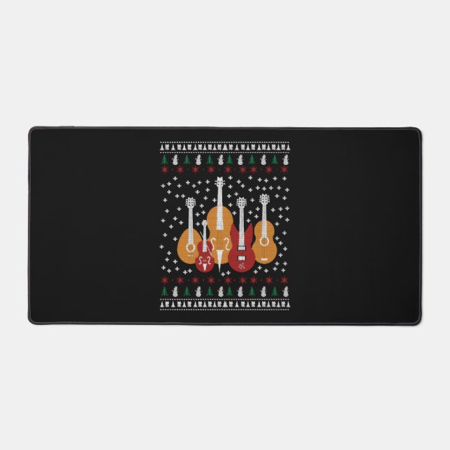 Guitar Christmas Schreibtischunterlage (Vorderseite)