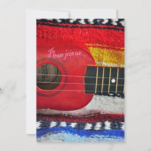 Guitar Cinco De Mayo Einladung (Vorderseite)