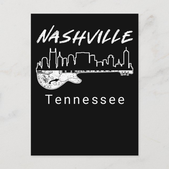 Guitar Country Music Souvenir Geschenk Nashville Postkarte (Vorderseite)