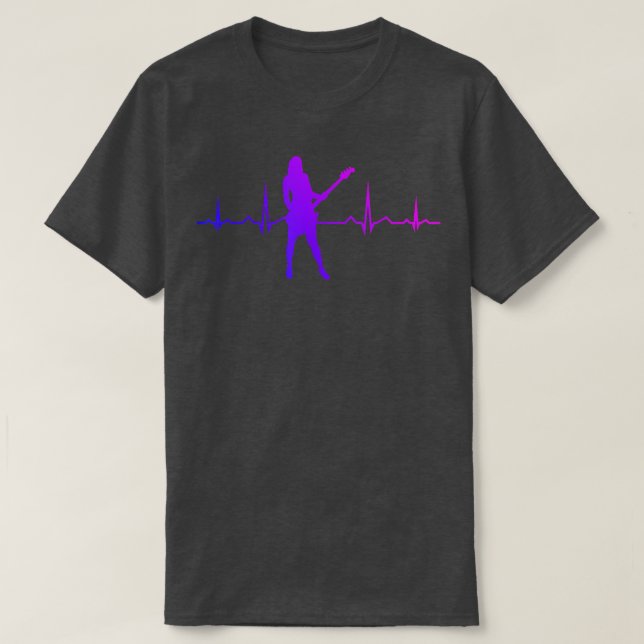 Guitar Electric Womens Mens Guitar Player  T-Shirt (Design vorne)