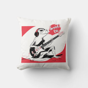 Guitar Frosch – Coole Musik Tier Kunst Kissen