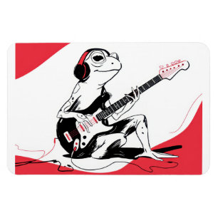Guitar Frosch – Coole Musik Tier Kunst Magnet