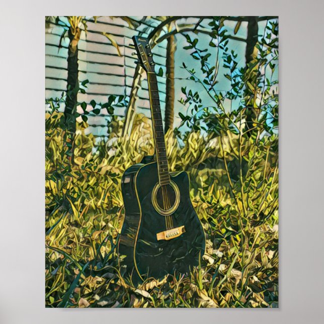 Guitar gift for guitarist poster (Vorne)