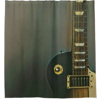 Guitar gifts for him duschvorhang