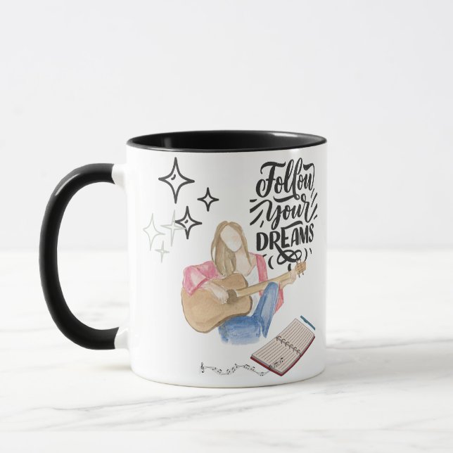 Guitar girl vibe tasse (Links)