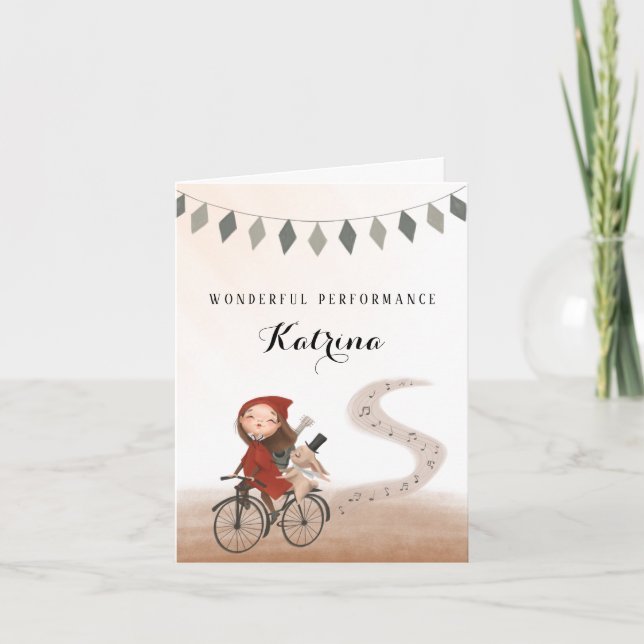 Guitar Glückwunsch Grußkarte Dankeskarte (Vorderseite)