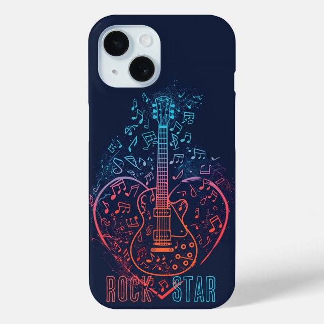 Guitar Heart Case-Mate iPhone Hülle (Rückseite)