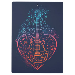 Guitar Heart Klemmbrett