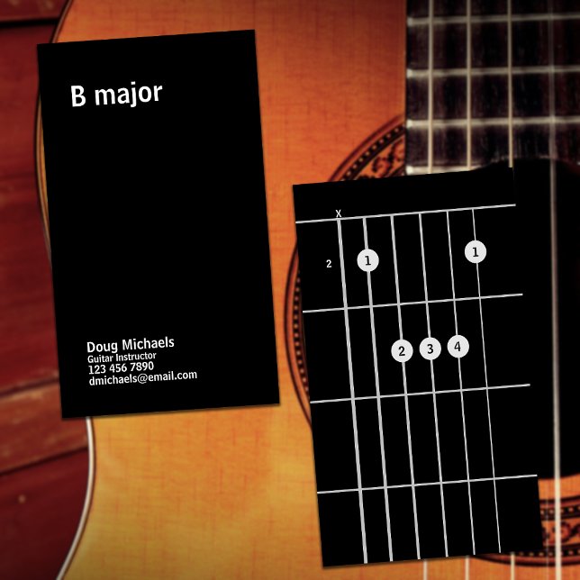 Guitar Instructor B Major Visitenkarte (Von Creator hochgeladen)
