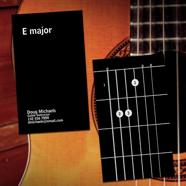 Guitar Instructor E Major Visitenkarte (Von Creator hochgeladen)