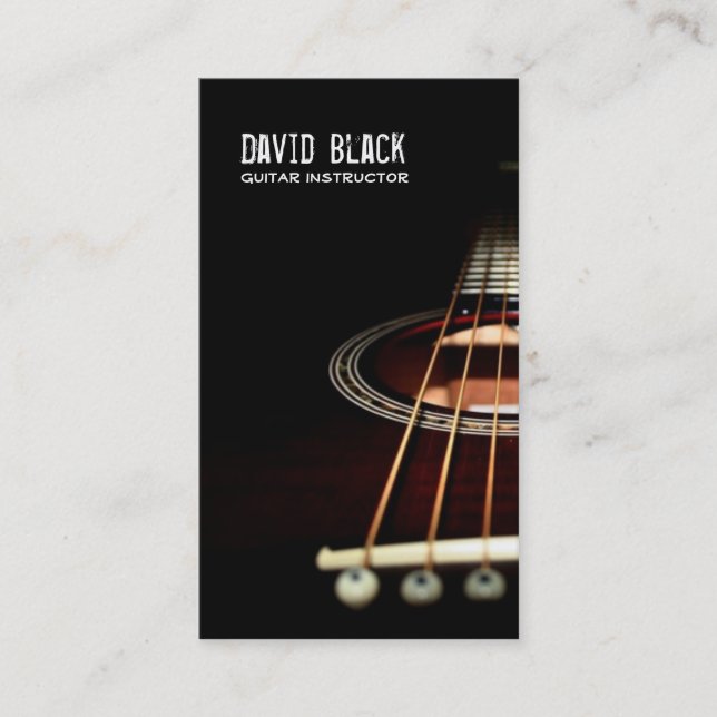 Guitar Instructor Music Business Card Visitenkarte (Vorderseite)